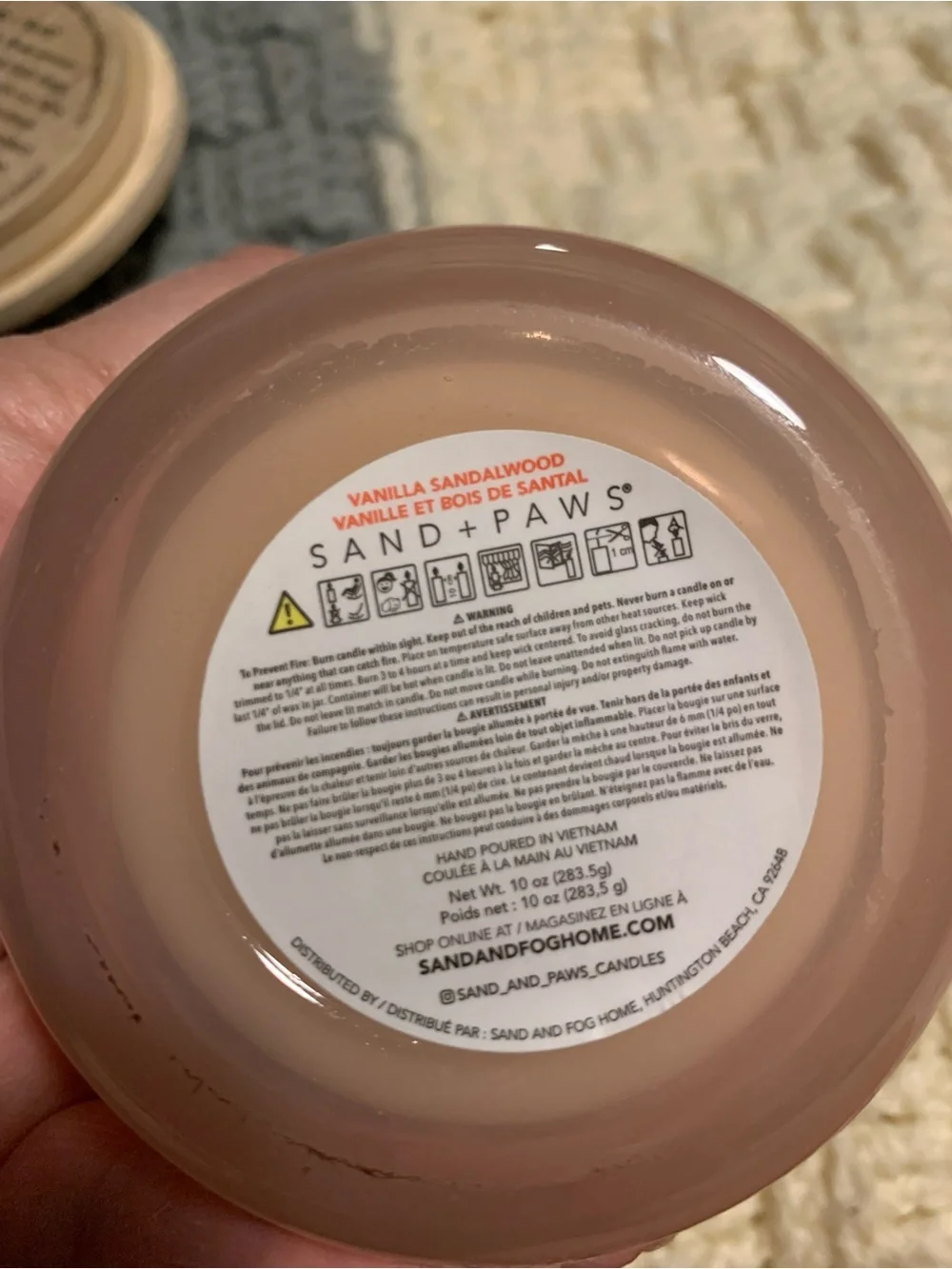 Pink Vanilla & Sandalwood Pet Candle - Picture 5 of 6